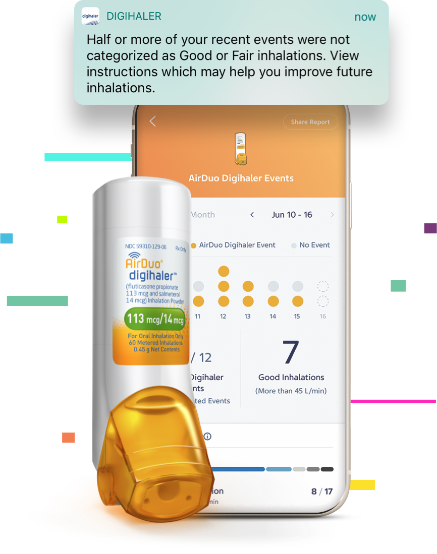 AirDuo Digihaler system with app notification