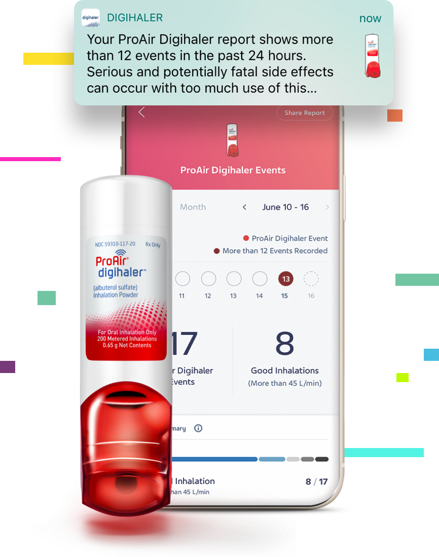 ProAir Digihaler system with app notification